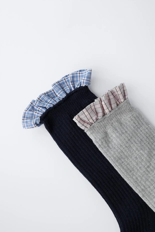 Набор из двух пар носков с воланами- Заказать в России