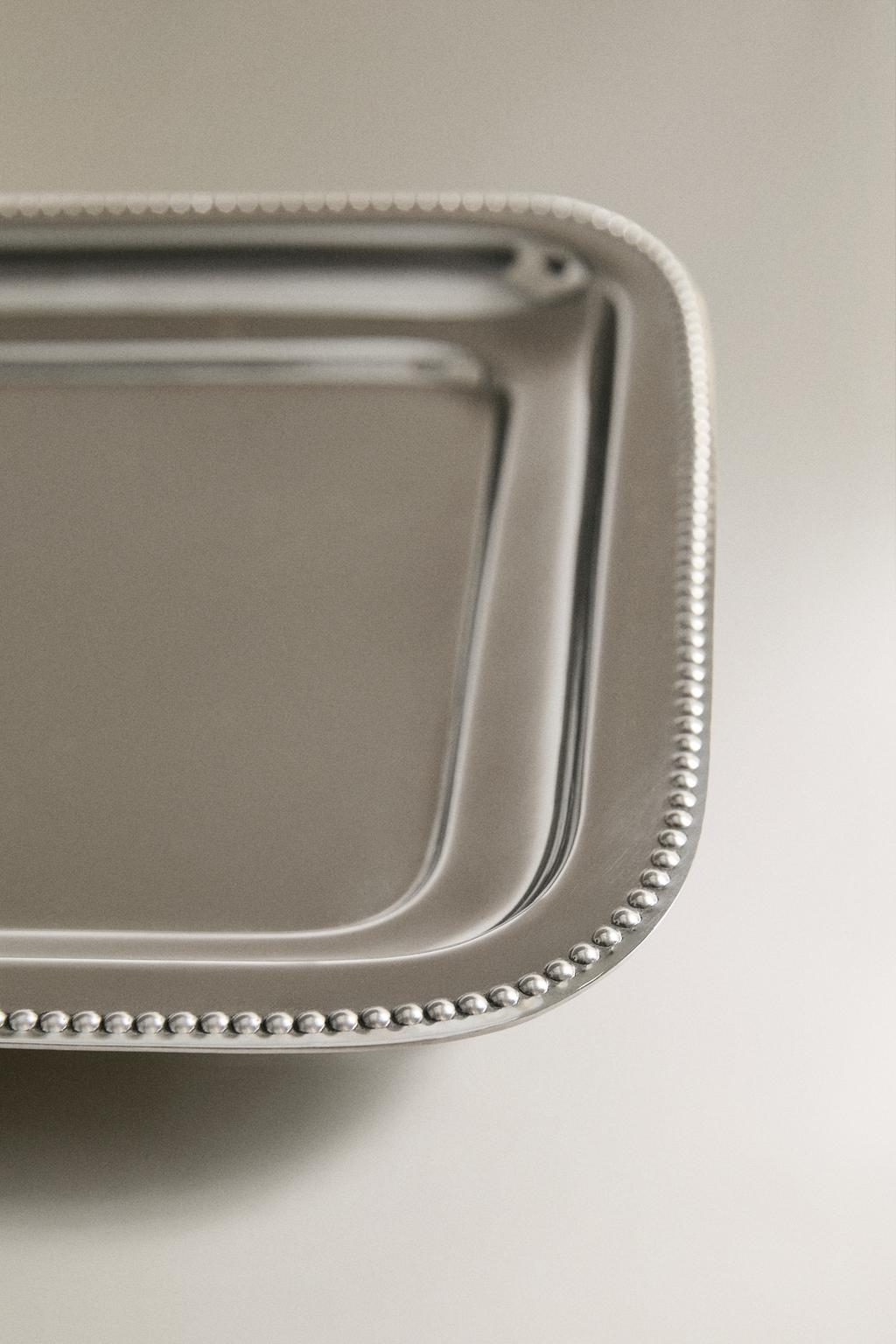 Прямоугольный стальной поднос