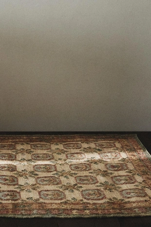 Джутовый ковер с цветочным принтом- Заказать в России