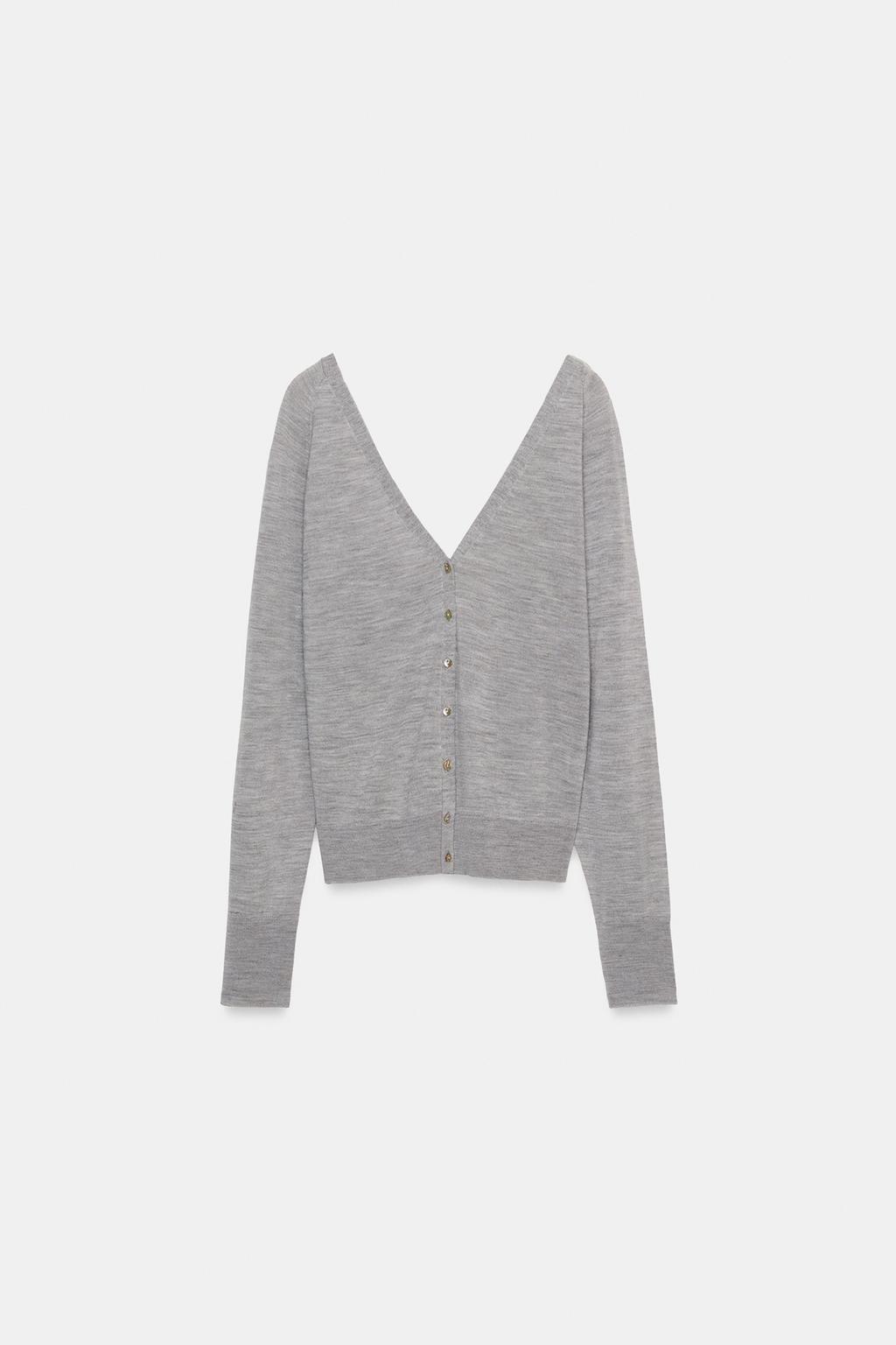 КАРДИГАН С V-ОБРАЗНЫМ ВЫРЕЗОМ