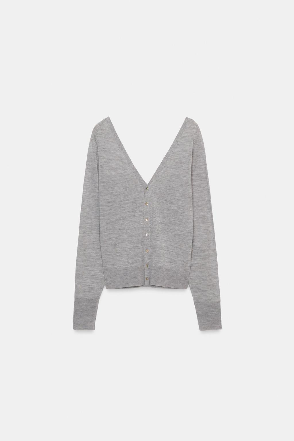 КАРДИГАН С V-ОБРАЗНЫМ ВЫРЕЗОМ