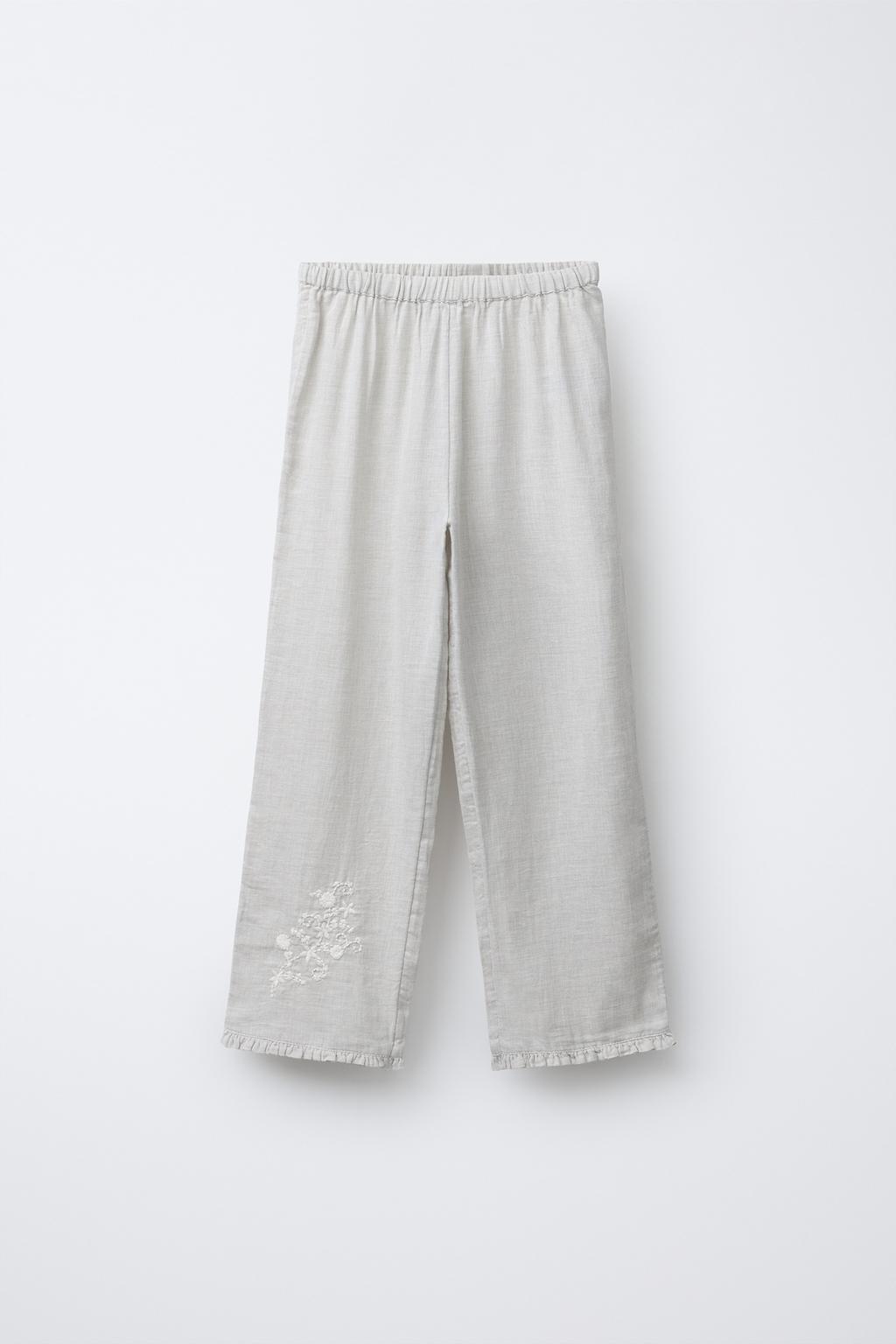 6-14 ЛЕТ/ПИЖАМА С ВЫШИВКОЙ «ЦВЕТЫ»