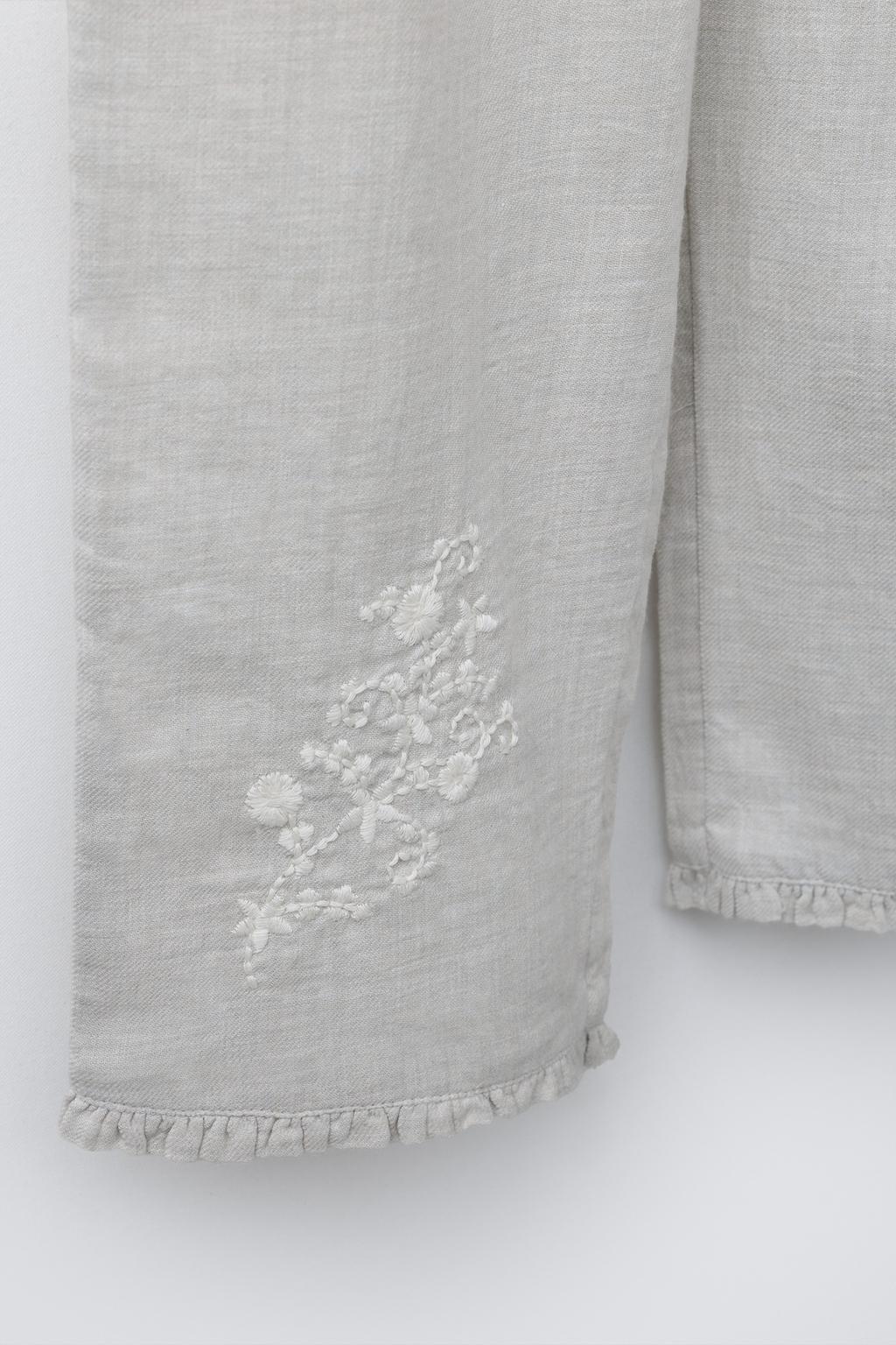 6-14 ЛЕТ/ПИЖАМА С ВЫШИВКОЙ «ЦВЕТЫ»