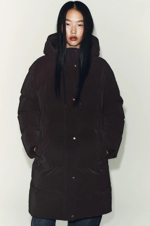 Ветрозащитный анорак средней длины из прорезиненной ткани