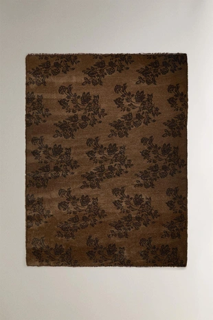 Плед с жаккардовым узором из шениля- Заказать в России