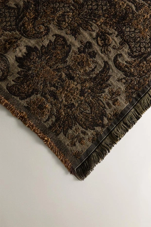 Плед с цветочным жаккардом- Заказать в России