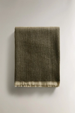 Плед в узоре «коса»- Заказать в России