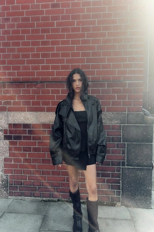 Куртка из искусственной кожи- Заказать в России
