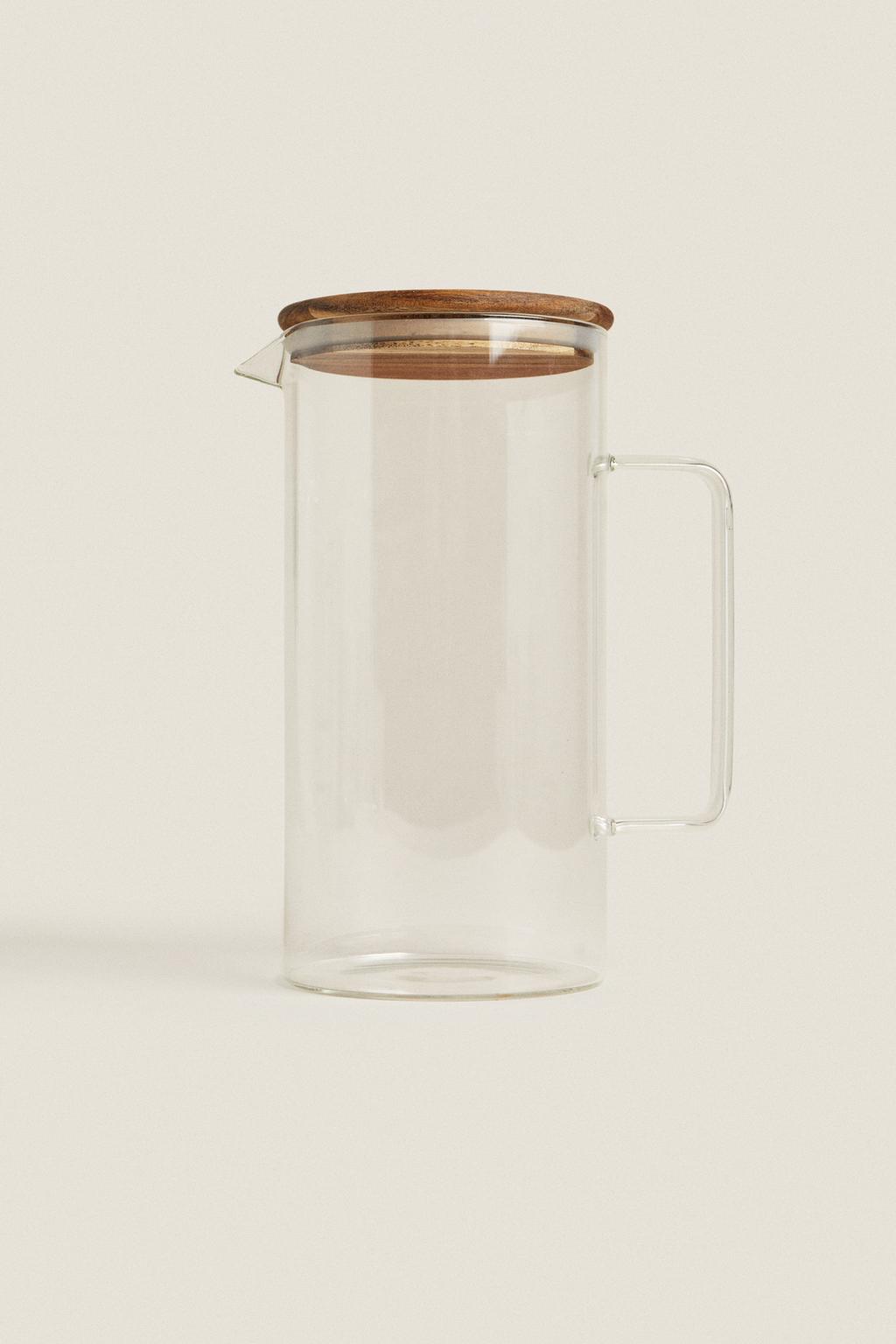 Кувшин из боросиликатного стекла с крышкой