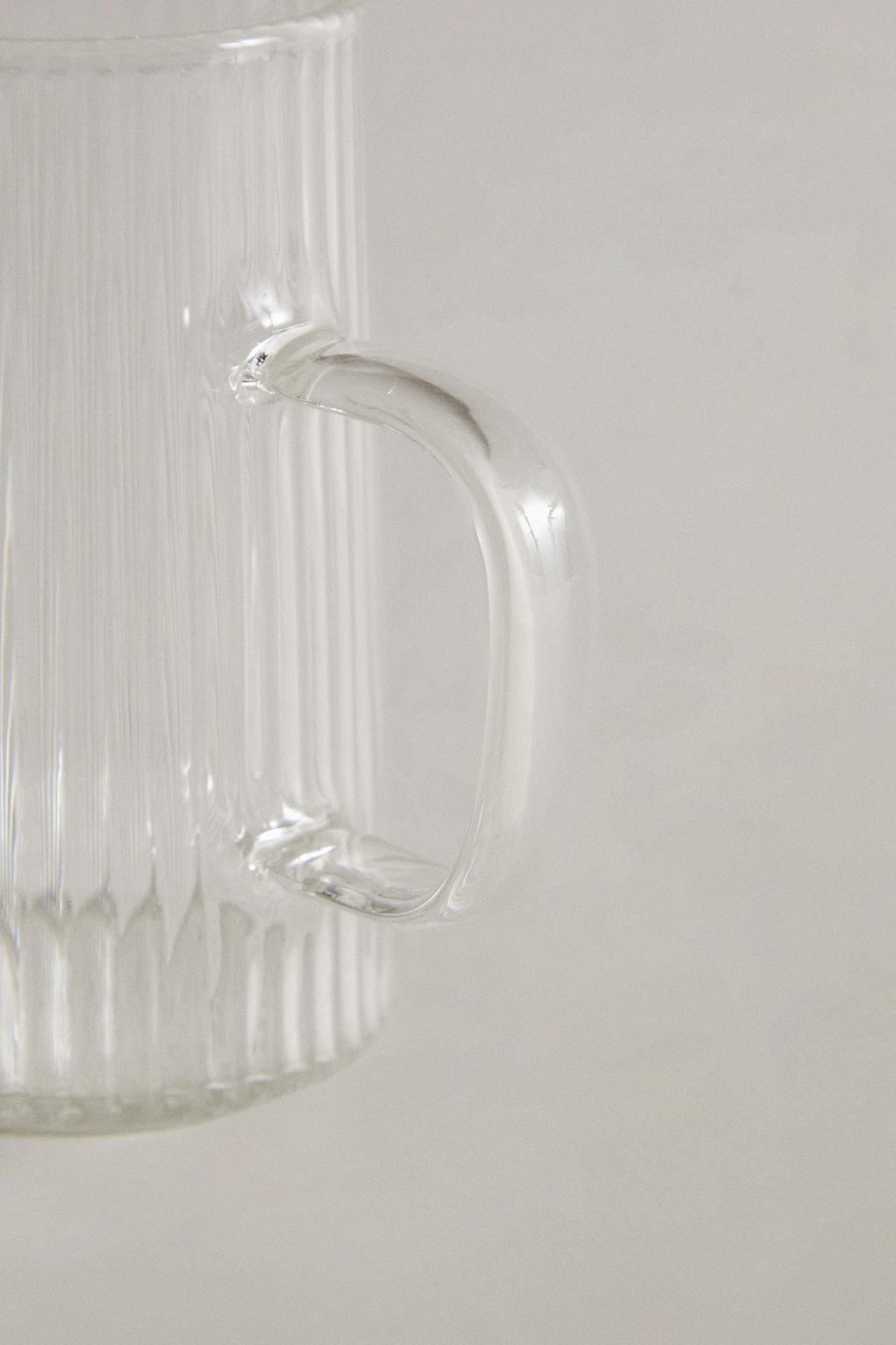 Молочник из боросиликатного стекла с объемным узором