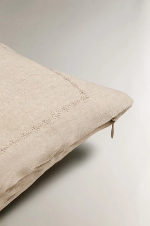 Стеганая наволочка из льна для одеял с точечным узором- Заказать в России