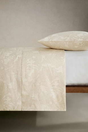 Покрывало сатиновое с рисунком пейсли- Заказать в России