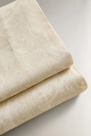 Простыня с рисунком пейсли из хлопкового сатина- Заказать в России