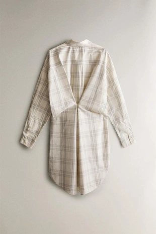 Длинная рубашка в полоску- Заказать в России