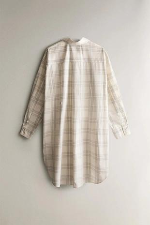 Длинная рубашка в полоску- Заказать в России