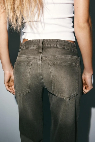 Джинсы TRF WIDE-LEG с низкой посадкой- Заказать в России