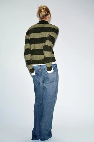 Кардиган в полоску- Заказать в России