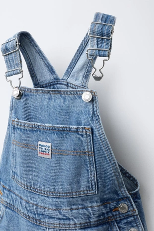 Длинный джинсовый комбинезон- Заказать в России