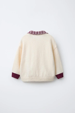 Трикотажное поло с воротником в рубчик- Заказать в России