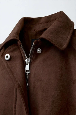 Бомбер из искусственной замши- Заказать в России