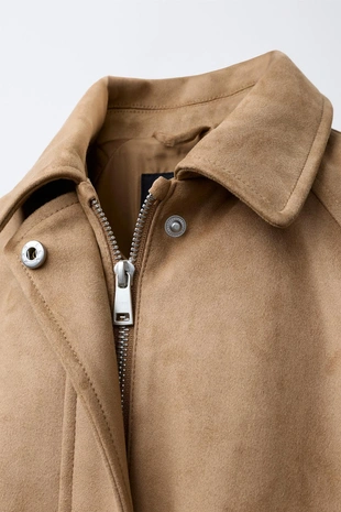 Бомбер из искусственной замши- Заказать в России