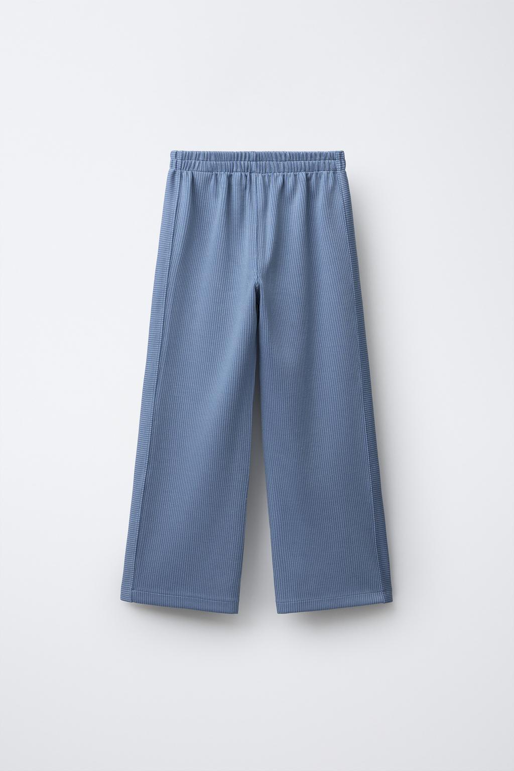 БРЮКИ WIDE LEG В РУБЧИК С МОДАЛОМ