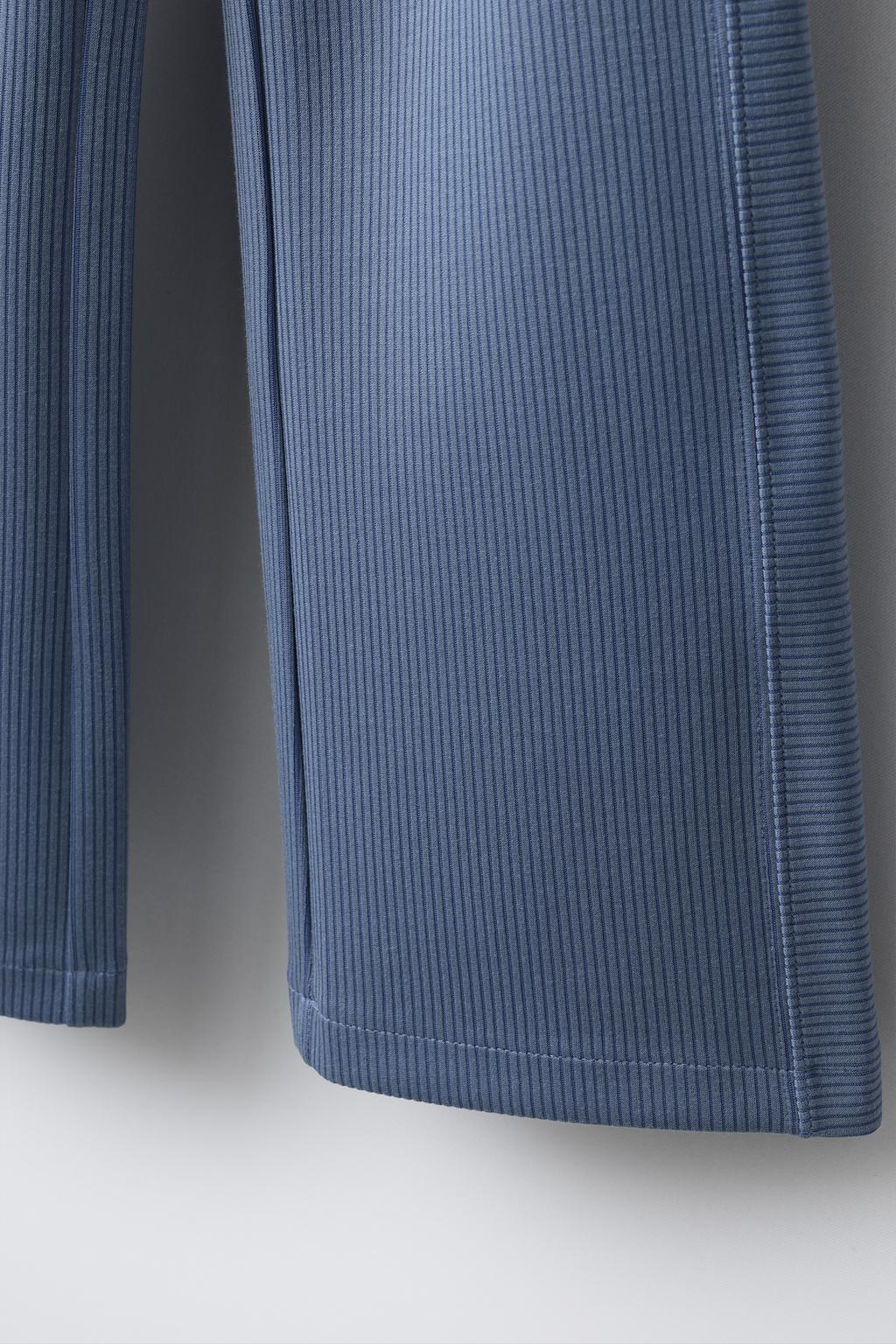 БРЮКИ WIDE LEG В РУБЧИК С МОДАЛОМ