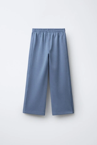 Брюки WIDE LEG в рубчик с модалом- Заказать в России