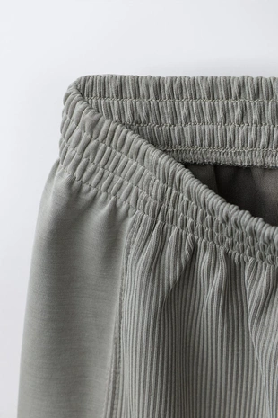 Брюки WIDE LEG в рубчик из модала- Заказать в России