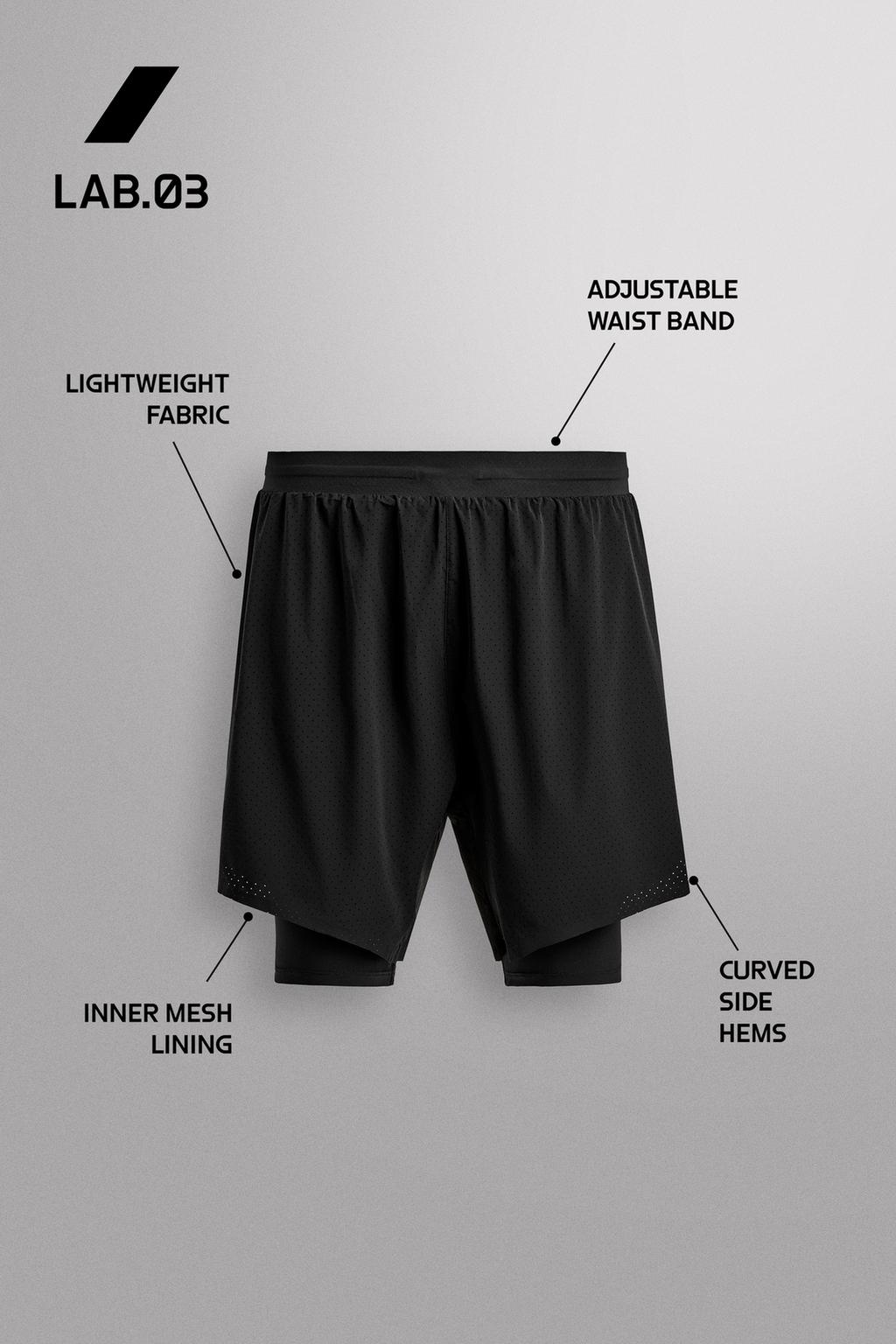 ШОРТЫ ДЛЯ БЕГА 2 В 1