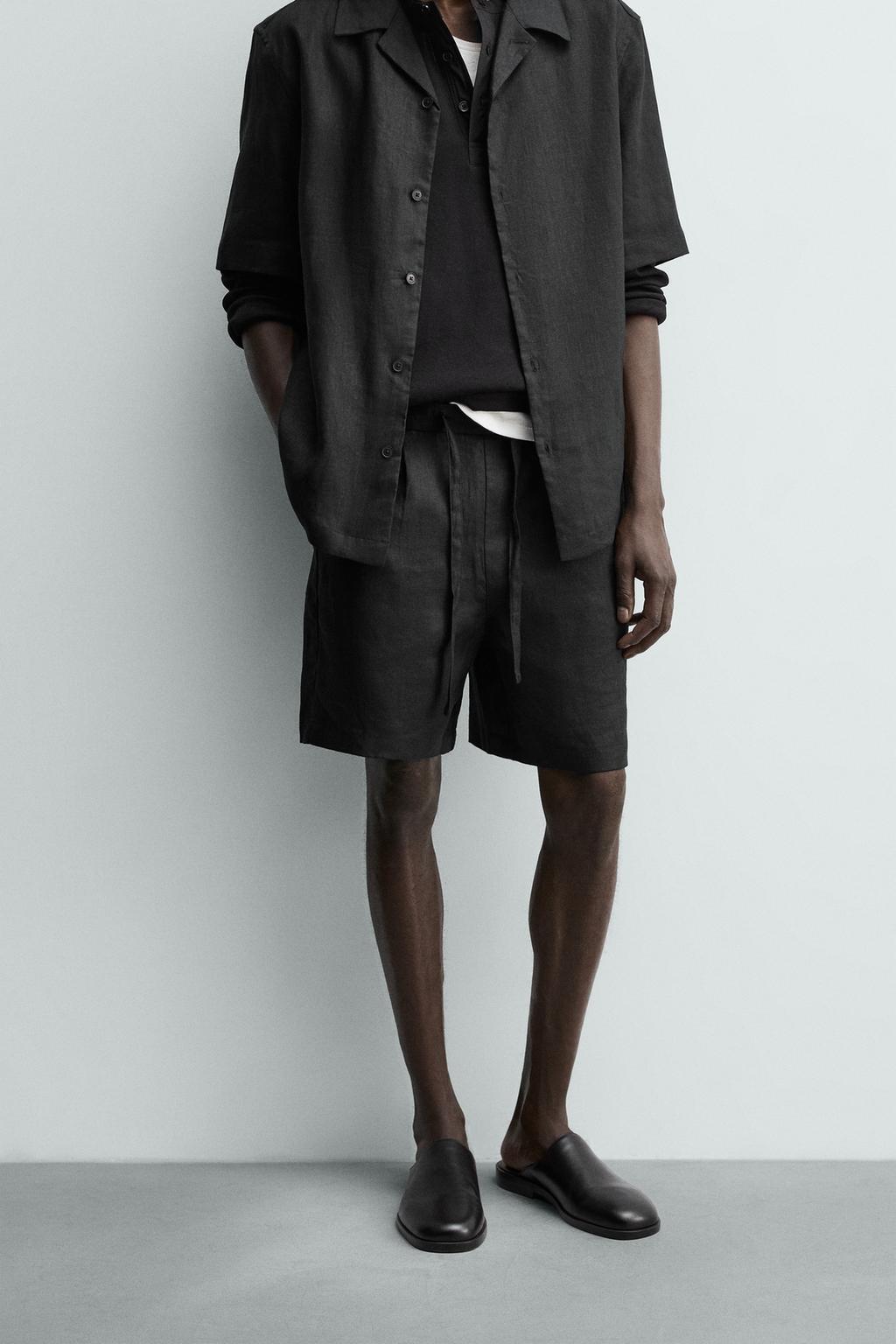 ШОРТЫ RELAXED FIT ИЗ 100% ЛЬНА