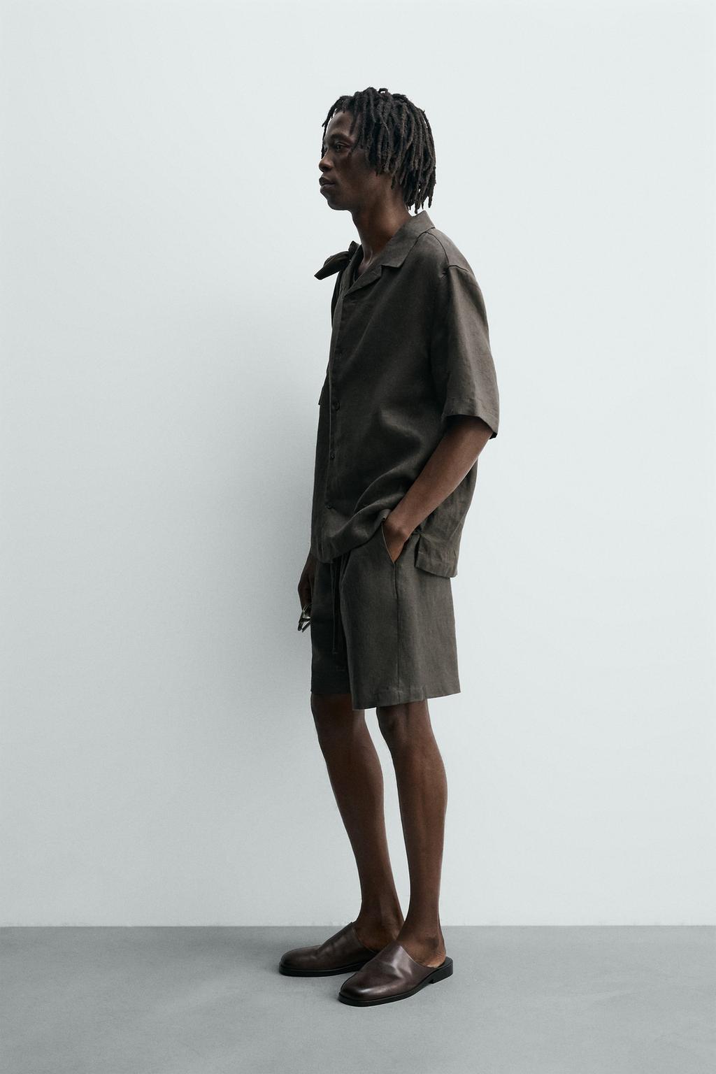 ШОРТЫ RELAXED FIT ИЗ 100% ЛЬНА