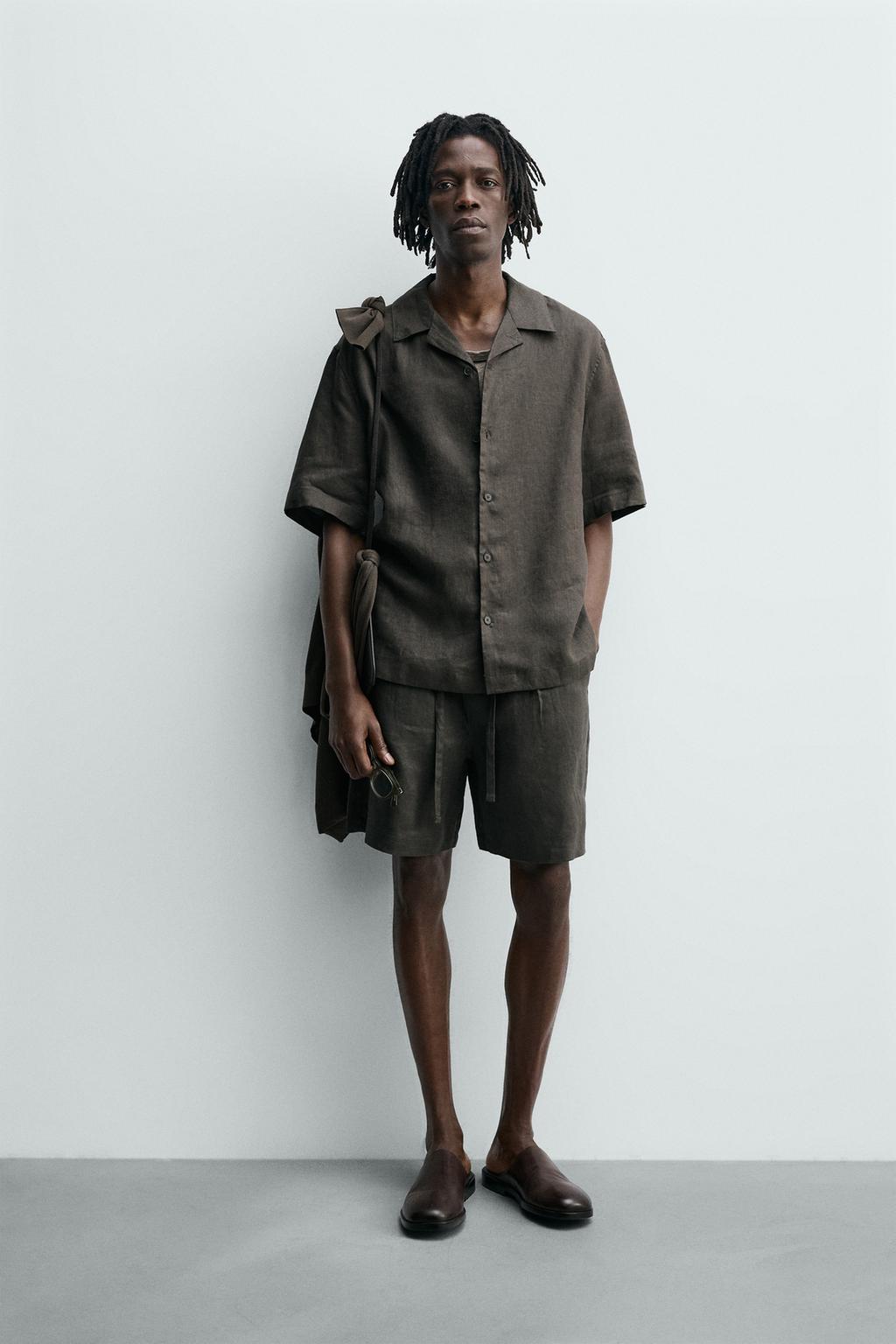 ШОРТЫ RELAXED FIT ИЗ 100% ЛЬНА