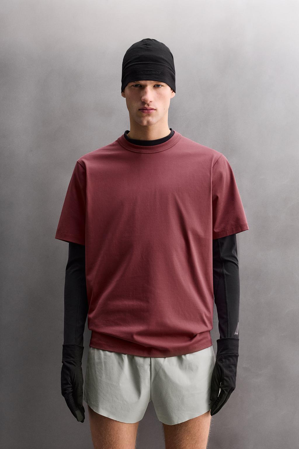 ФУТБОЛКА ИЗ ТЕХНИЧЕСКОЙ ТКАНИ СО СМЕСЬЮ ХЛОПКА