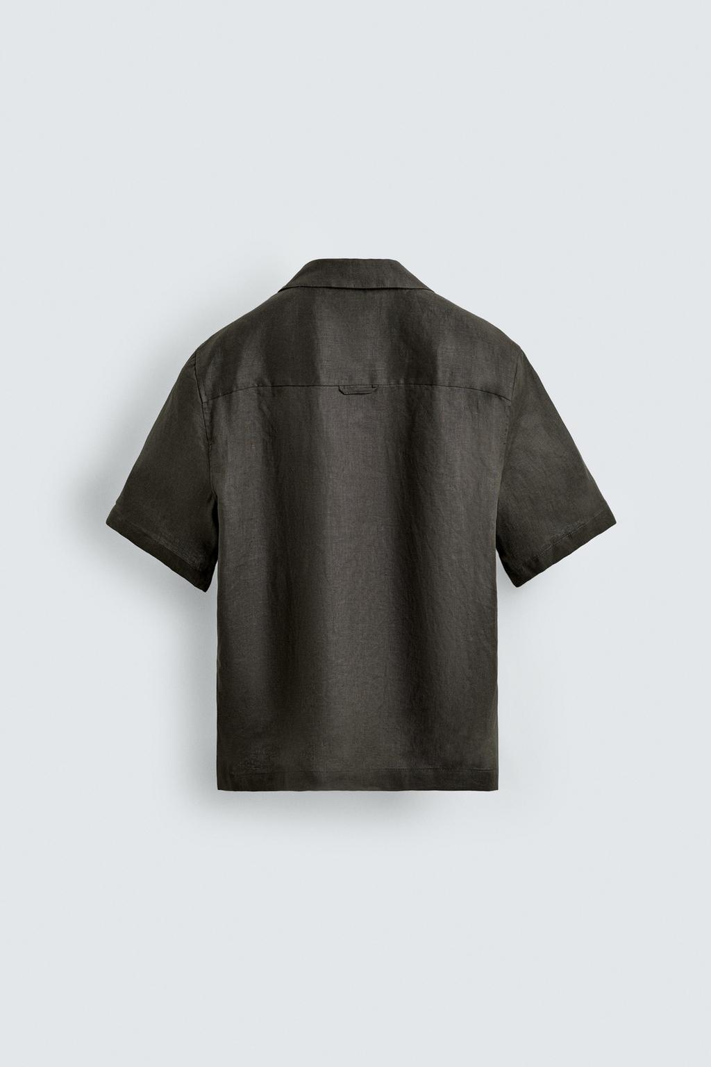 РУБАШКА СВОБОДНОГО КРОЯ ИЗ 100% ЛЬНА