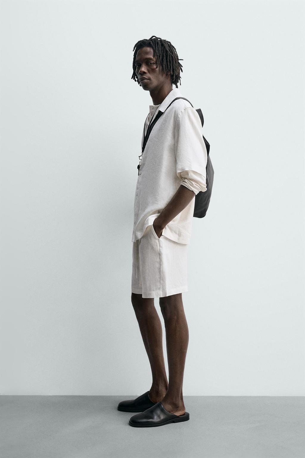 РУБАШКА СВОБОДНОГО КРОЯ ИЗ 100% ЛЬНА