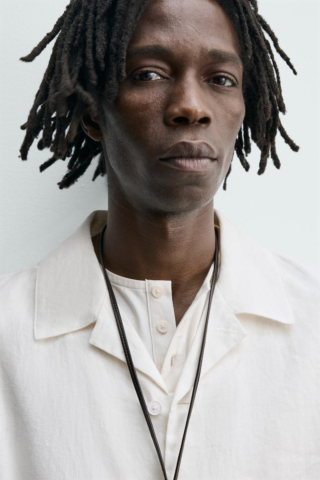 РУБАШКА СВОБОДНОГО КРОЯ ИЗ 100% ЛЬНА