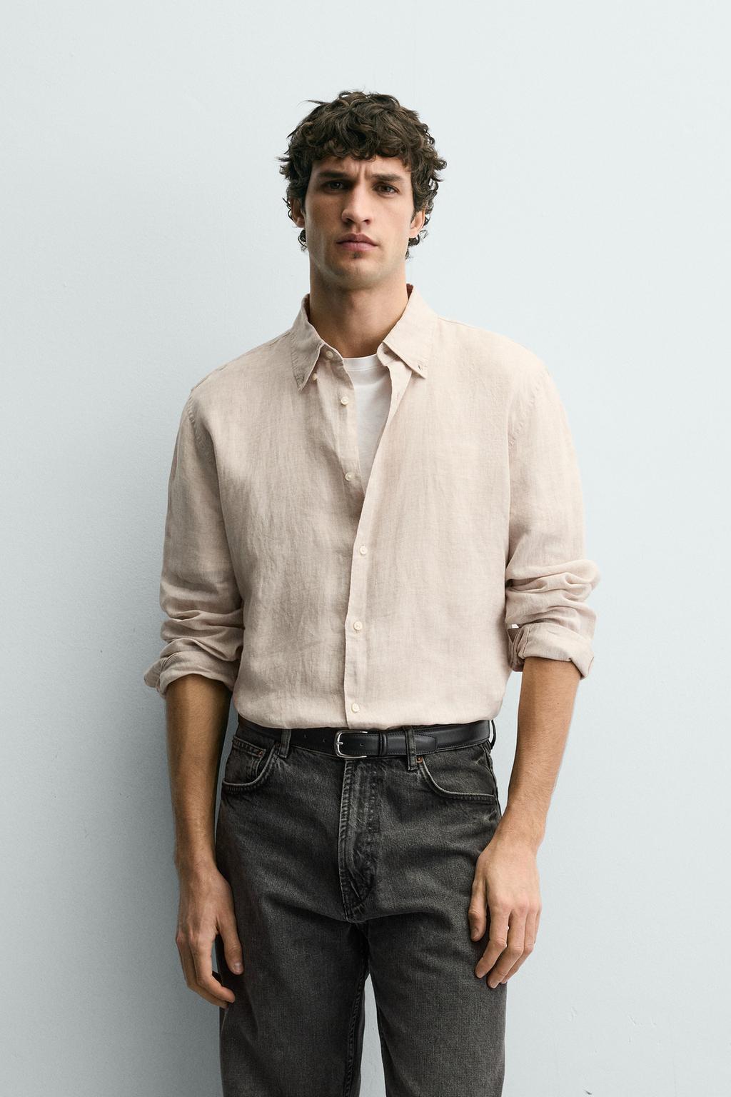 РУБАШКА REGULAR FIT ИЗ 100% ЛЬНА