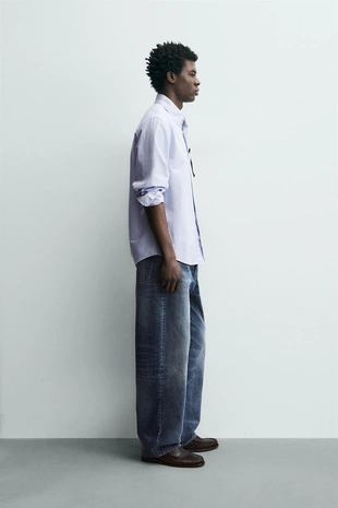 Рубашка оксворд с текстурой