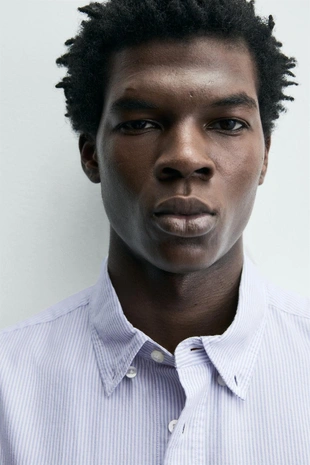 Рубашка оксворд с текстурой- Заказать в России