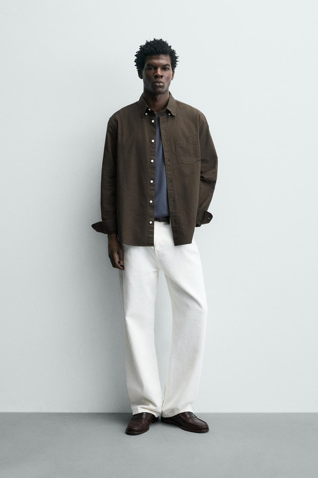 РУБАШКА ОКСВОРД С ТЕКСТУРОЙ