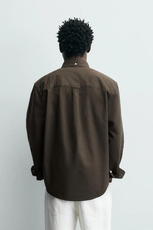 Рубашка оксворд с текстурой