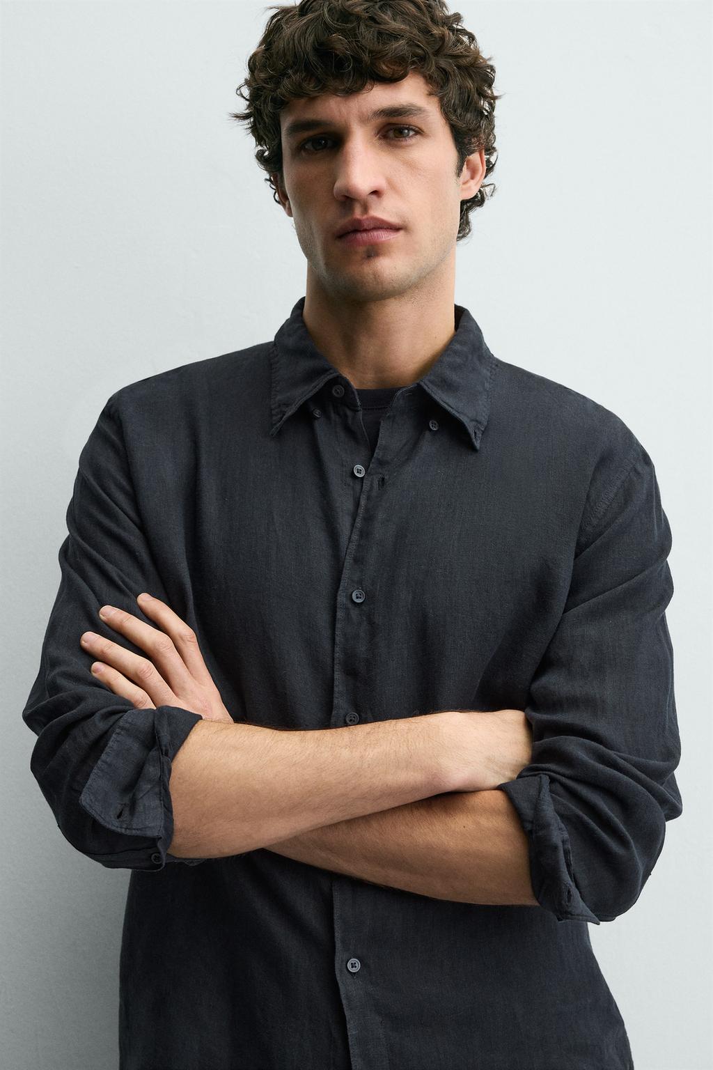 РУБАШКА REGULAR FIT ИЗ 100% ЛЬНА