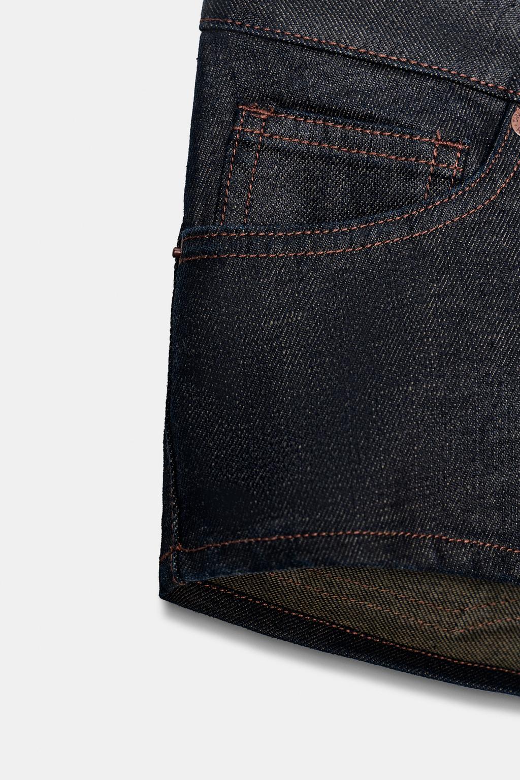 МИНИ-ШОРТЫ TRF ИЗ ДЕНИМА С ВЫСОКОЙ ПОСАДКОЙ