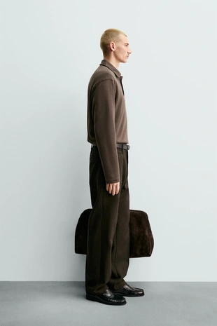 Поло из хлопка с ворсистой текстурой- Заказать в России