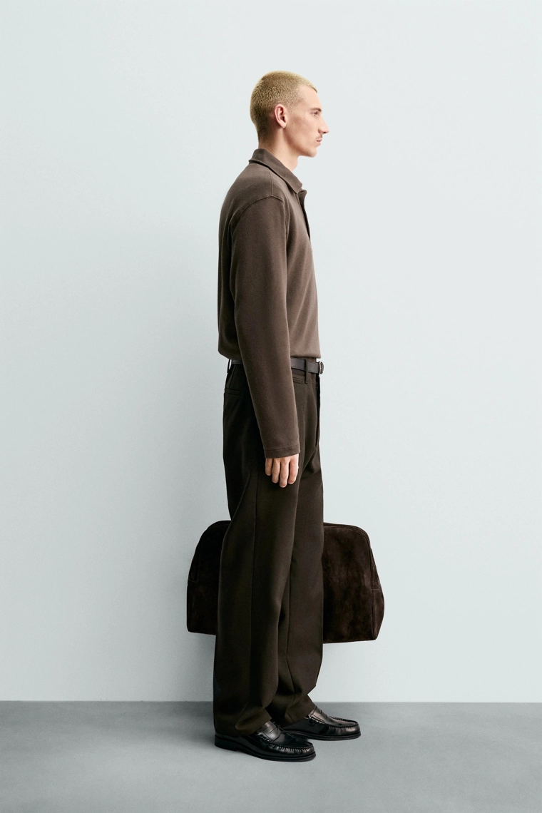 Поло с текстурой «под бархат» из коллекции origins