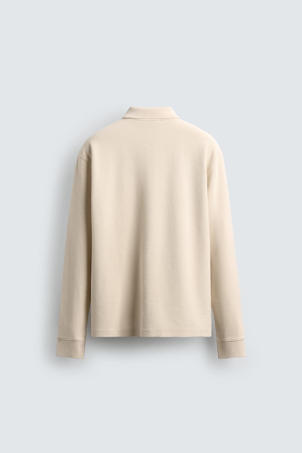 ПОЛО В ПОЛОСКУ С РЕЛЬЕФНОЙ ТЕКСТУРОЙ