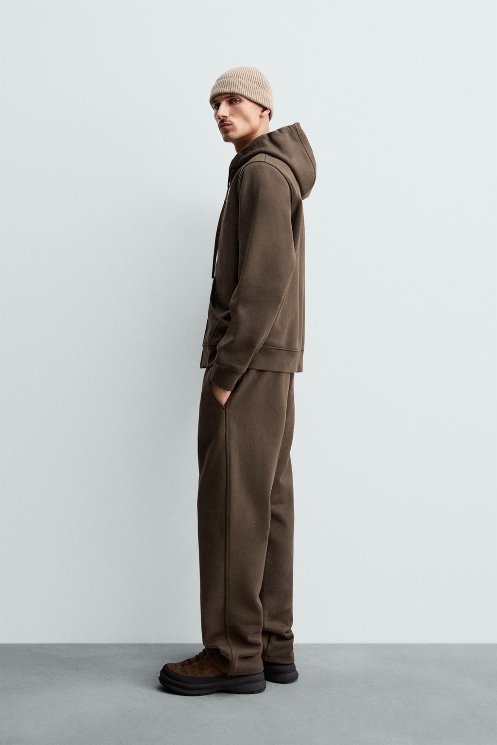 ТОЛСТОВКА НА МОЛНИИ С КАПЮШОНОМ ИЗ ПЛОТНОЙ ТКАНИ