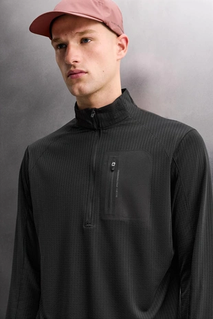 Толстовка с воротником на молнии и комбинированным карманом- Заказать в России