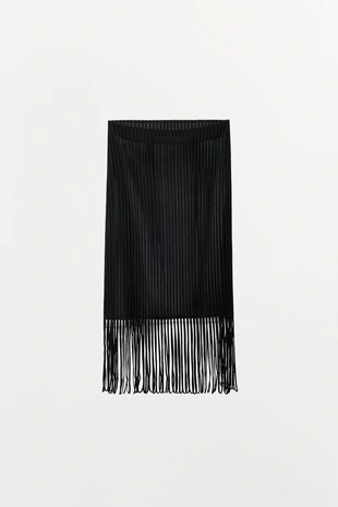 Юбка с бахромой и лентами- Заказать в России